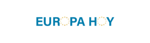 EUROPA HOY ES LOGO transparent background blue words social cover